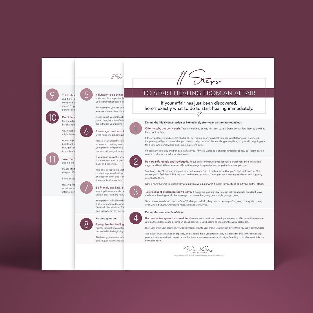 11 Steps To Recover From An Affair